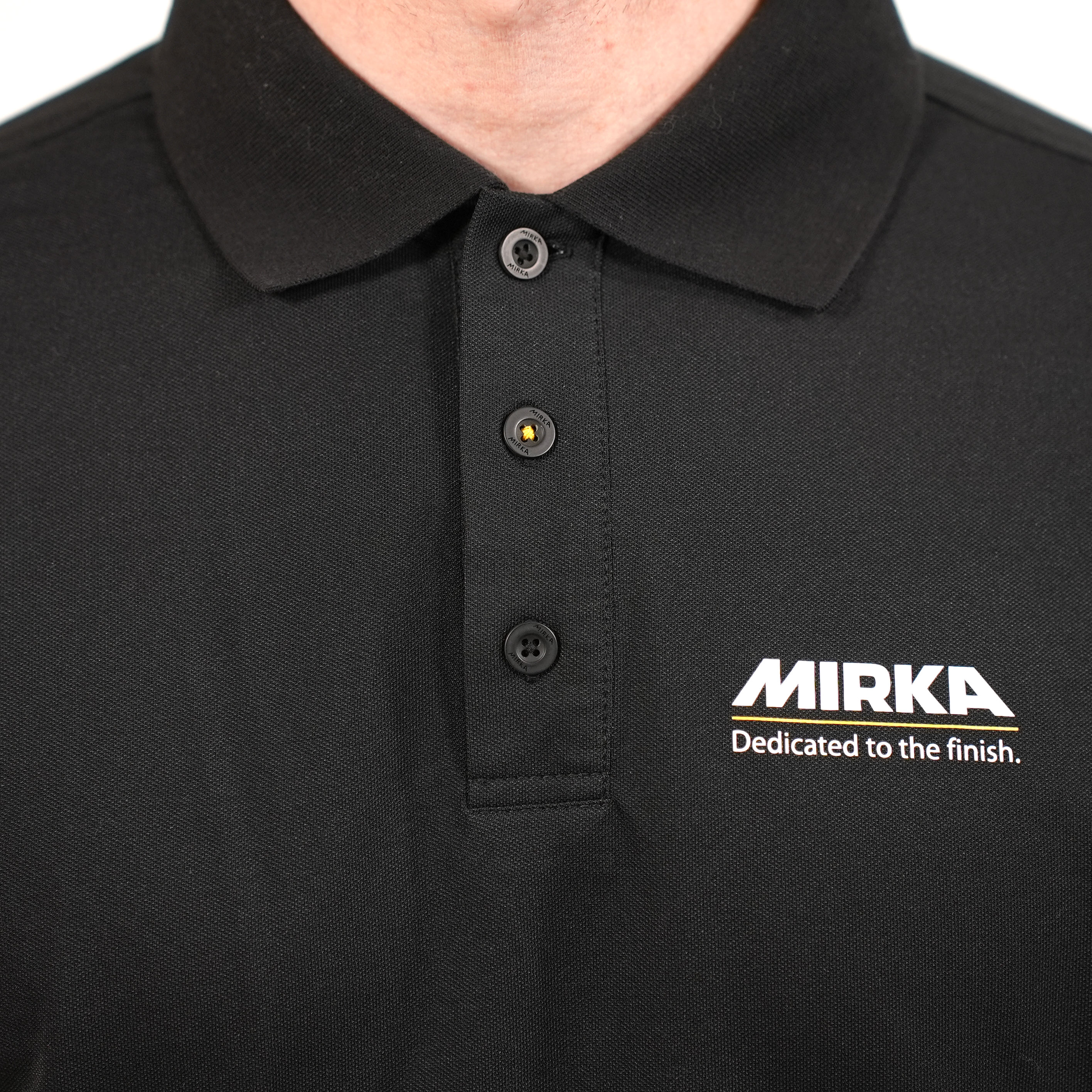 Polo noir Mirka® Tagline