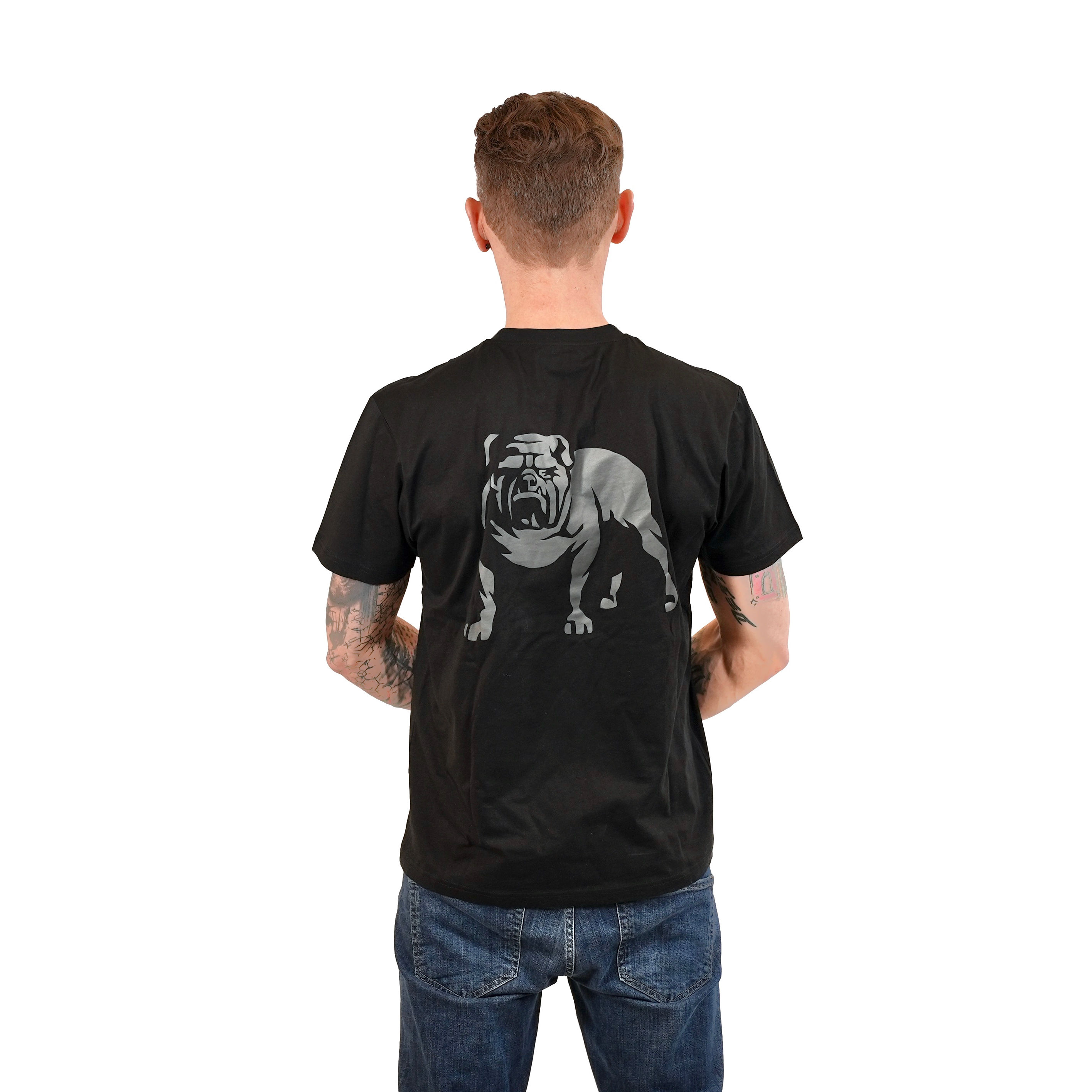 Mirka® póló Bulldog grafikával – fekete