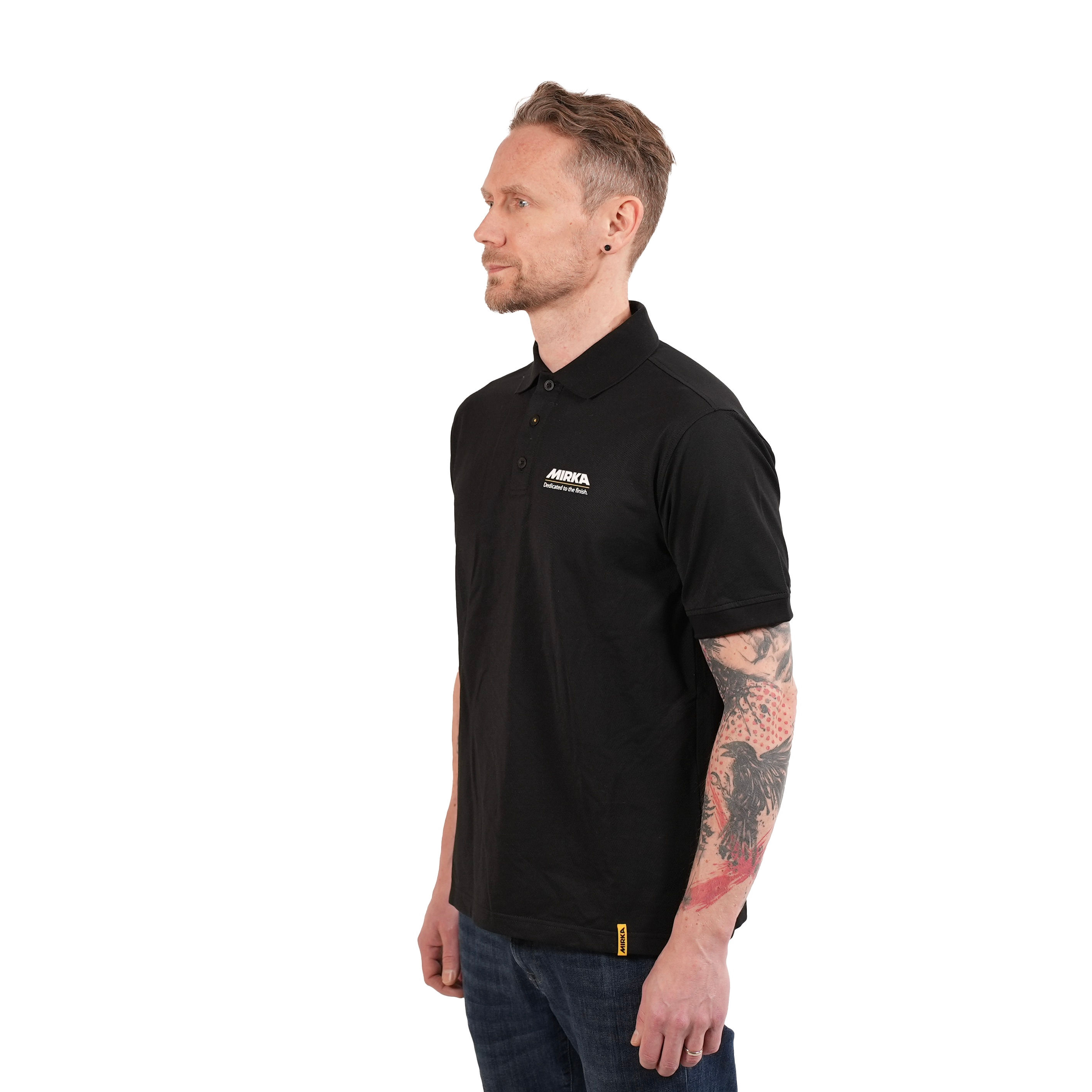 Polo noir Mirka® Tagline