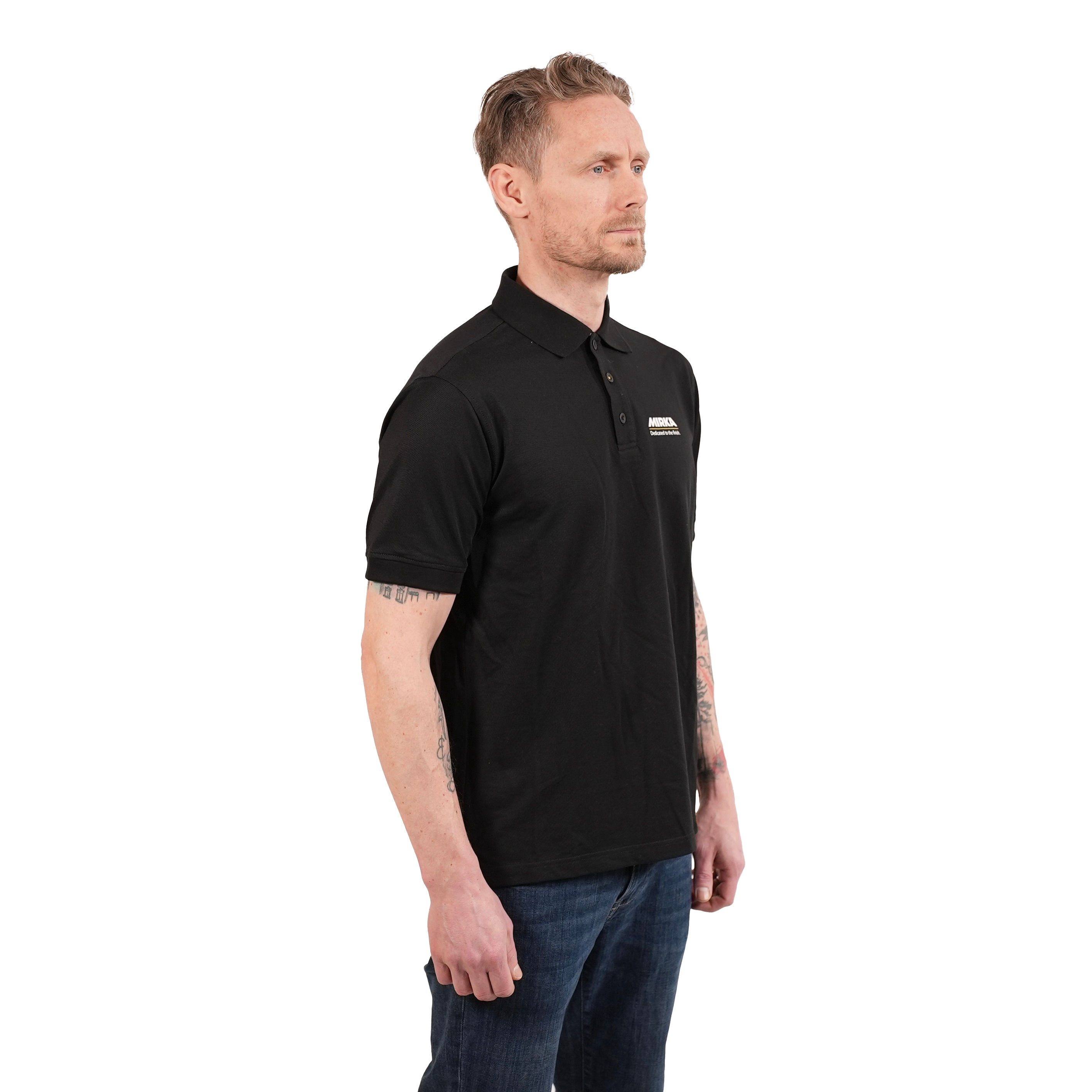 Polo noir Mirka® Tagline