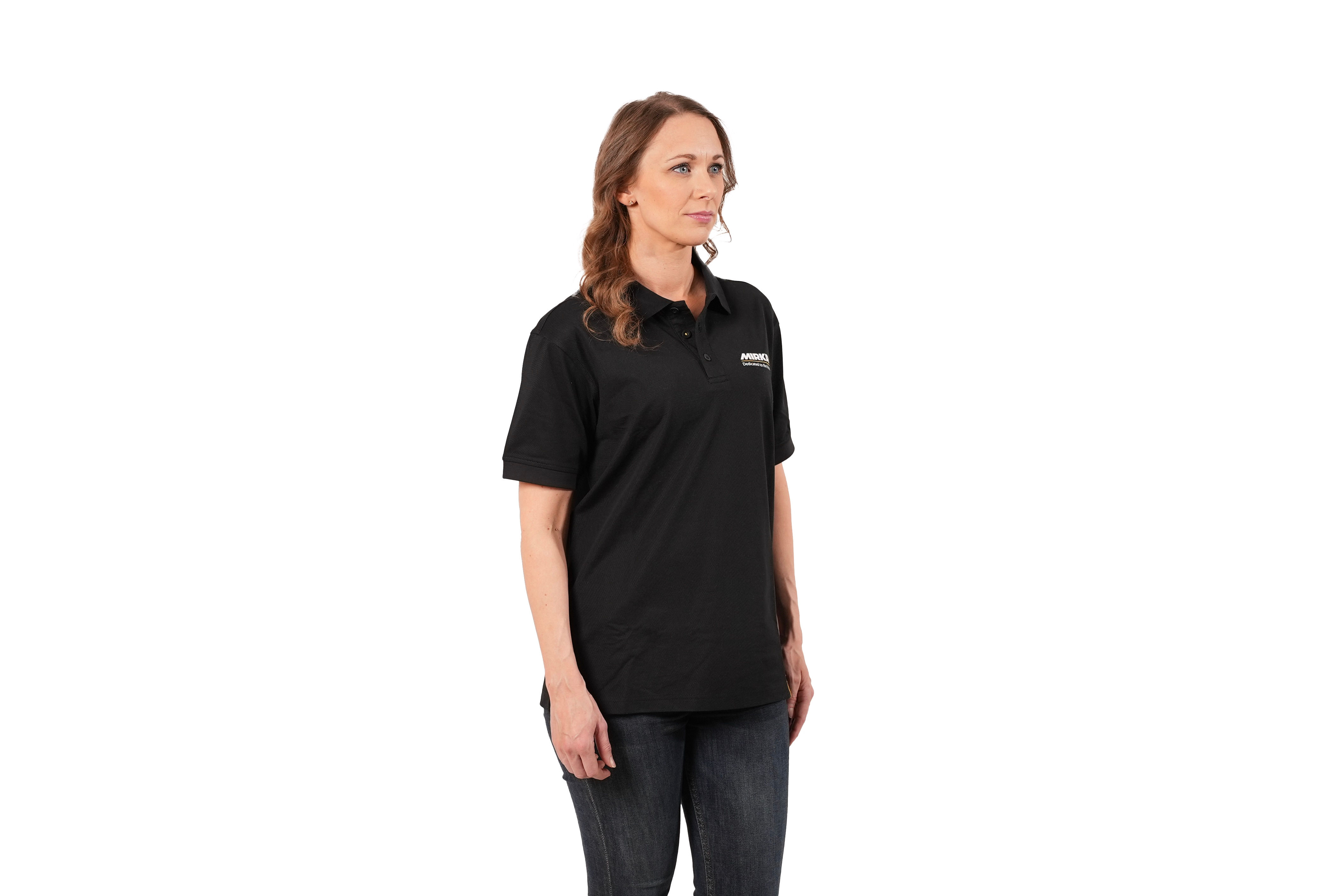 Mirka® Polo Tagline Schwarz Damen
