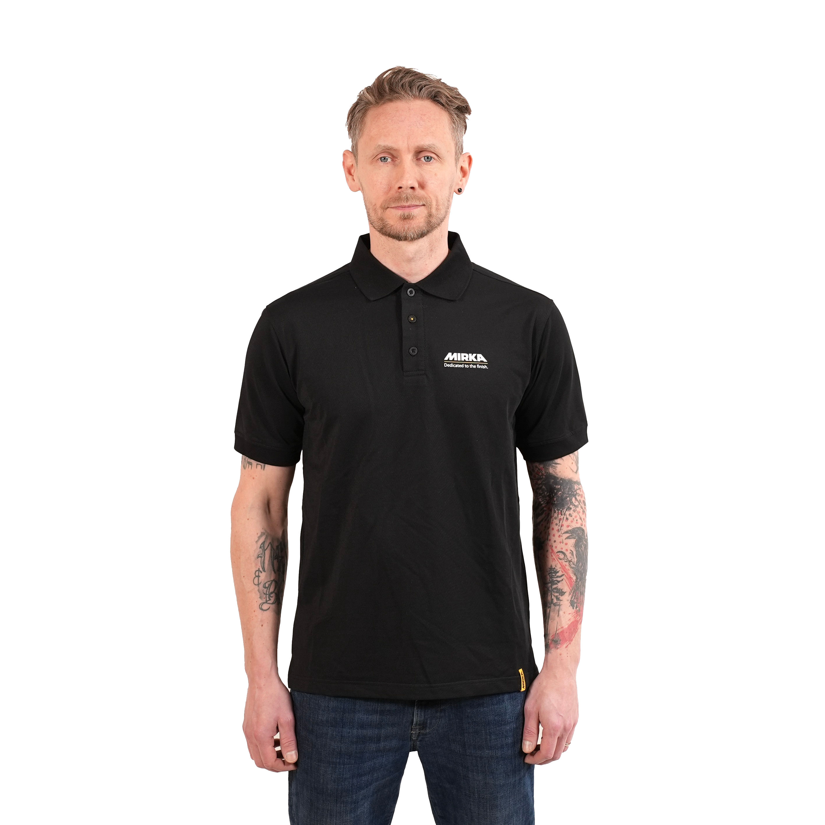 Polo noir Mirka® Tagline