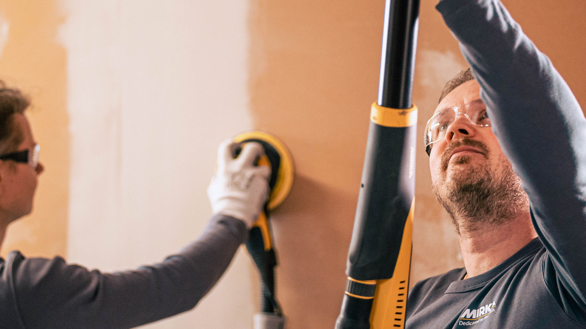 Wall sanding How to sand a wall or a ceiling Mirka Mirka
