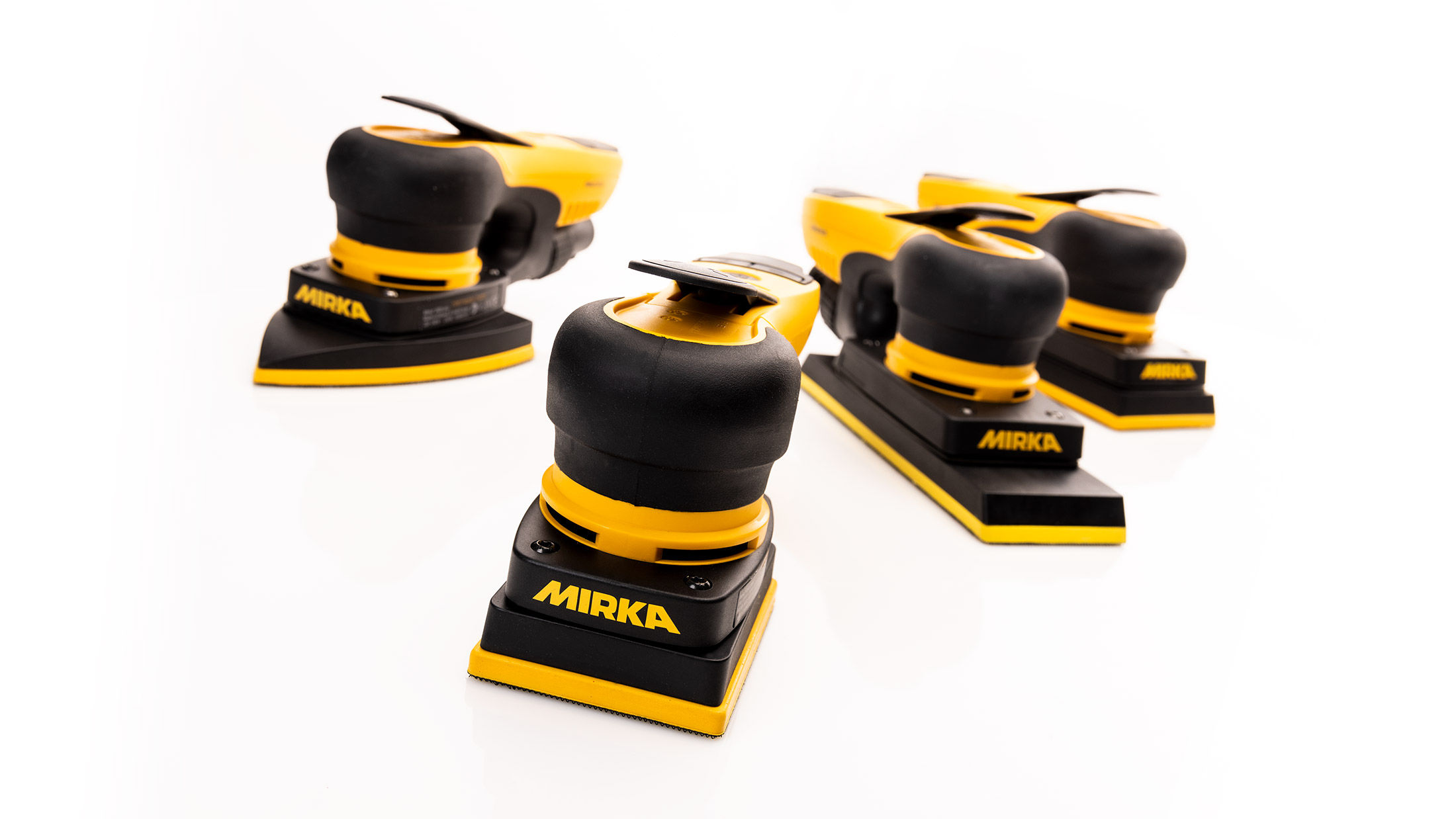 Mirka® DEOS electric orbital sander in rectangular and delta size