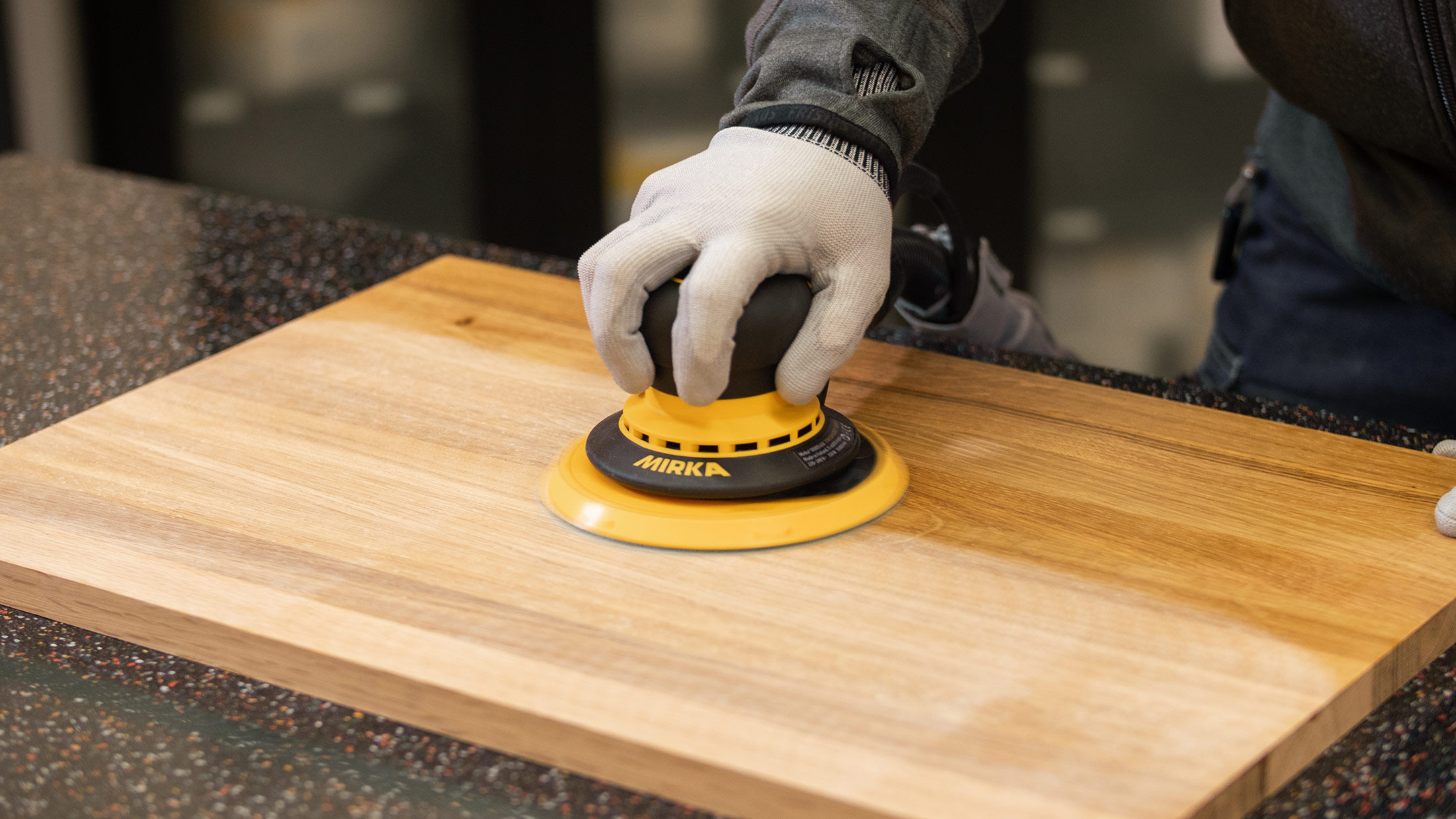 Oil Sanding Wooden Surface - Mirka