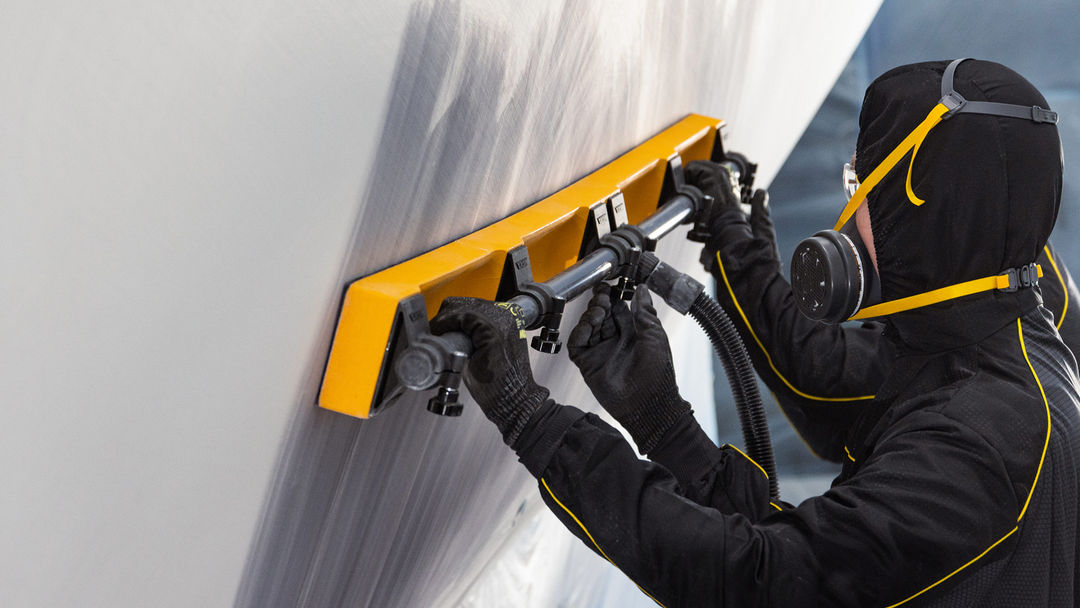 Mirka Long File Boards for effective sanding of hulls - Mirka