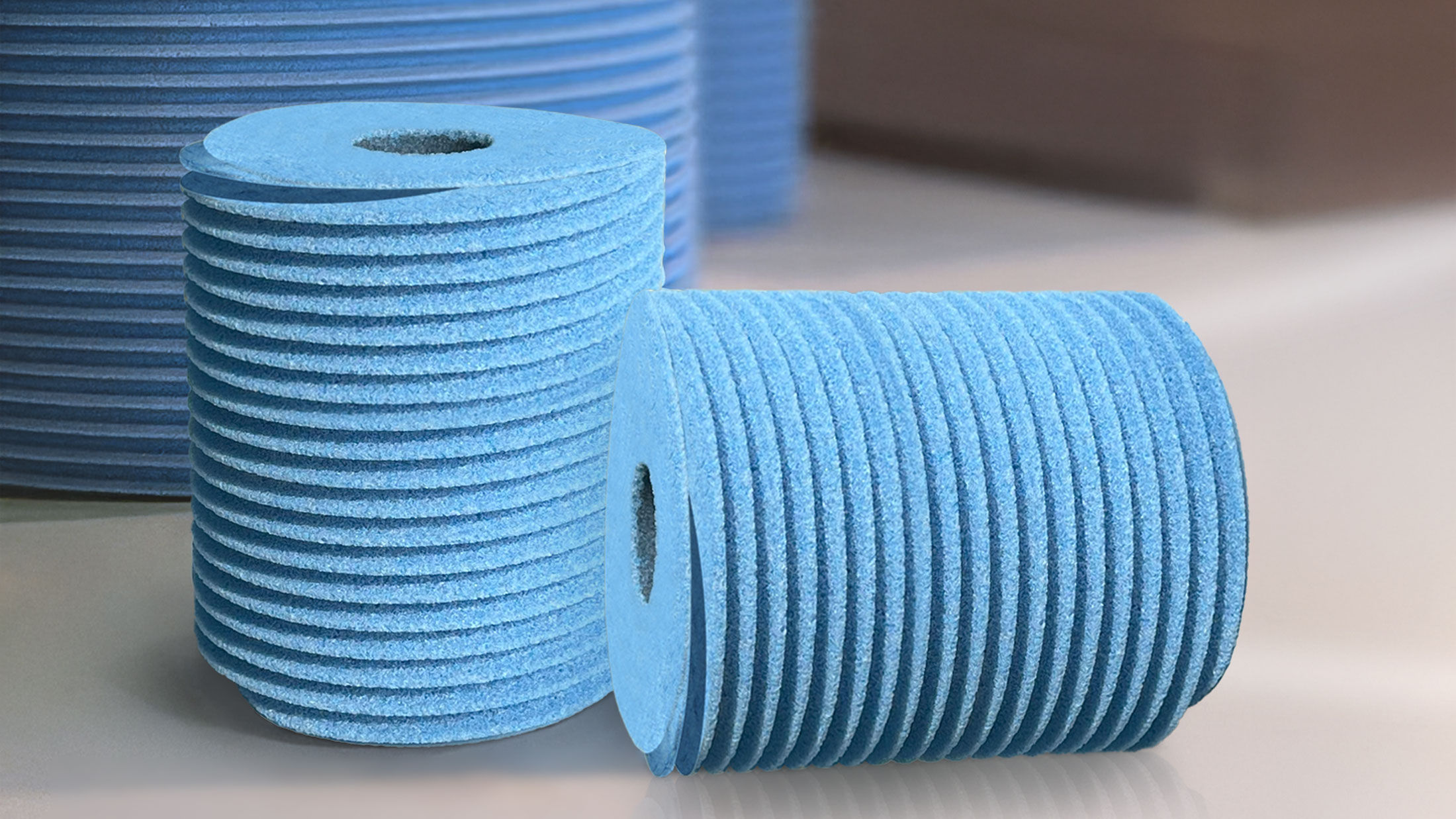 Mini Worm Grinding Wheels against a white background
