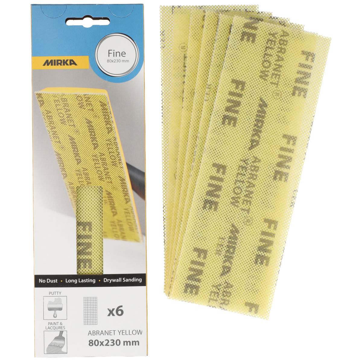 Abranet® Yellow 80 x 230 mm Grip Small Packs