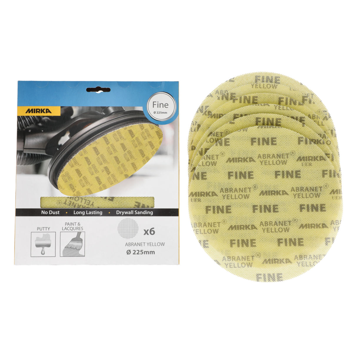 Abranet® Yellow Ø 225 mm Grip Small Packs