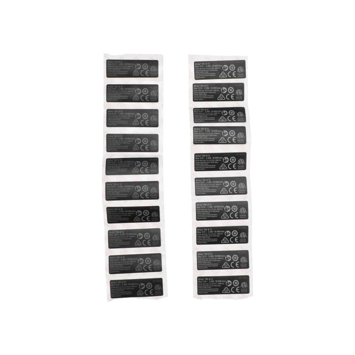 Typenschild-Kit (EU) für FBS-B 10 & 13