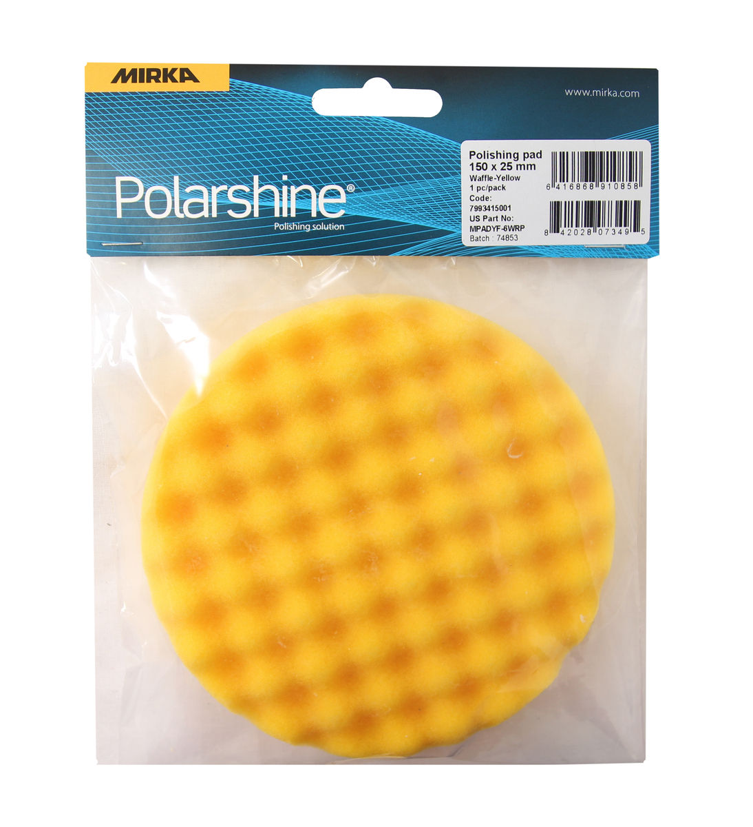 Tampón de Espuma de Pulido Amarillo Waffle