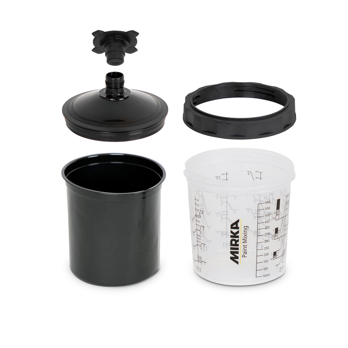 Paint Cup System rezistent la radiații UV, cu capac cu filtru de 125 µm
