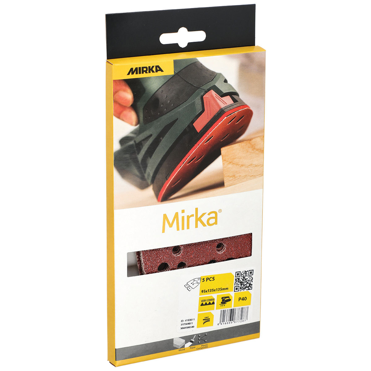Abrasive Red 95 x 135 x 135 mm Grip 13 Holes