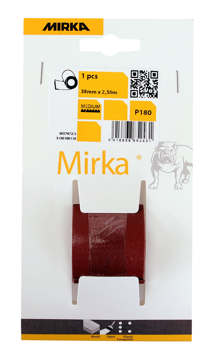 Abrasive Cloth Red 38 mm x 2,5 m Roll