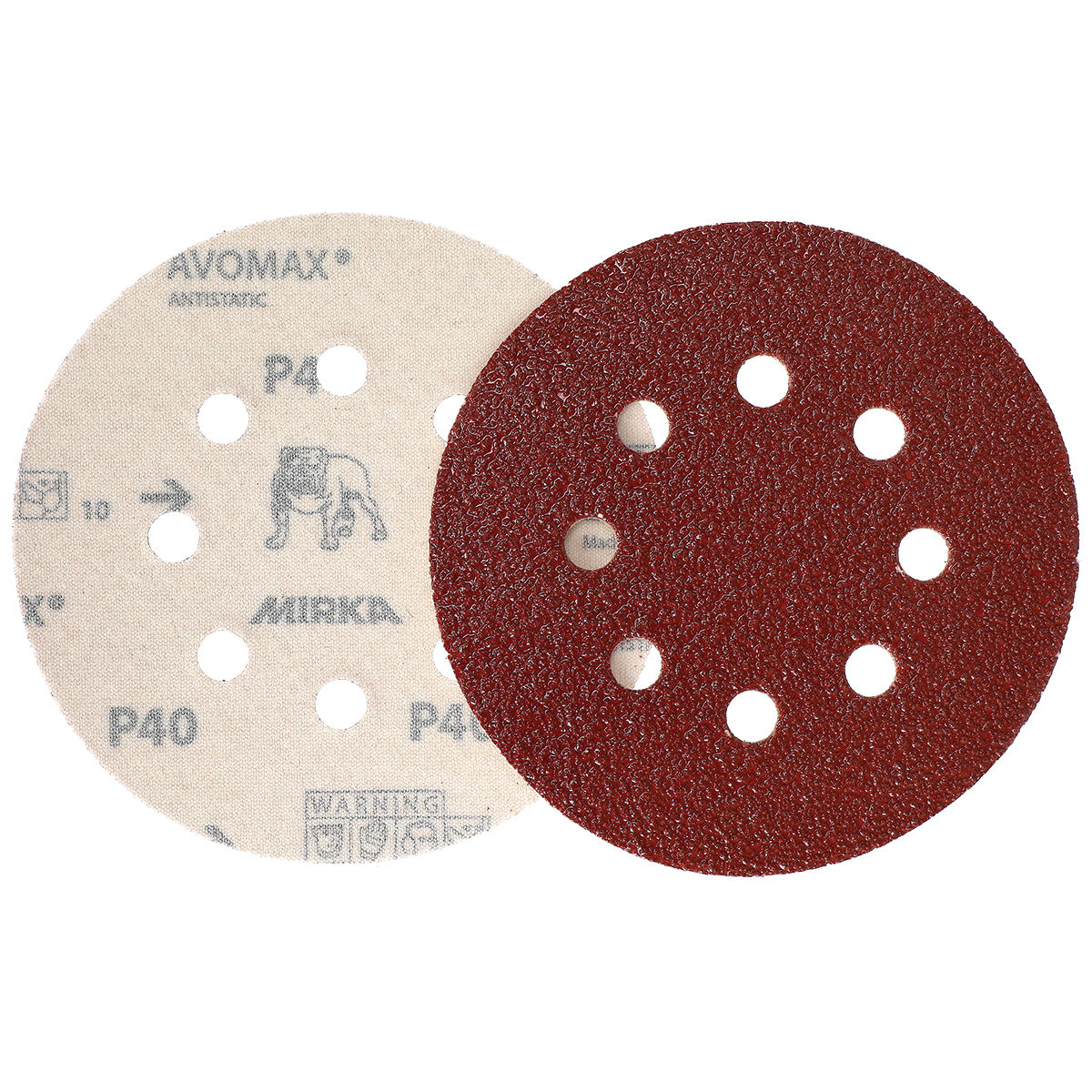 Abrasive Red 125mm Grip 8 Hål
