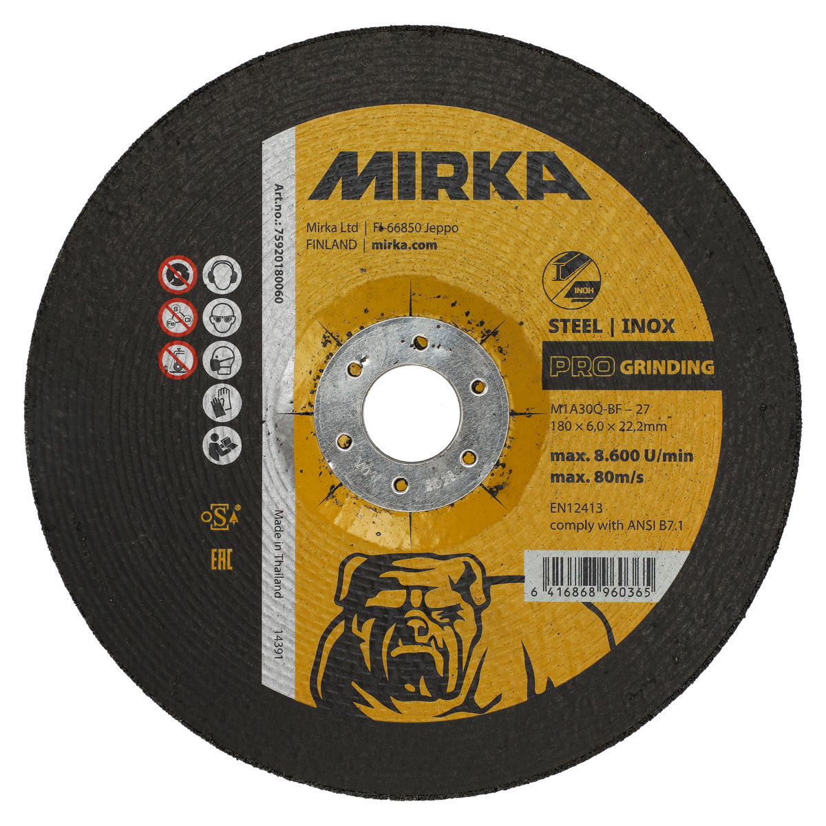 Mirka® PRO Grinding Wheel Inox/steel