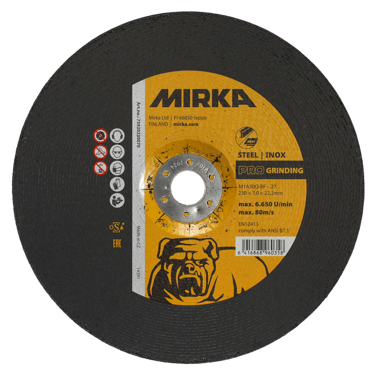 Mirka® PRO Grinding Wheel Inox/steel
