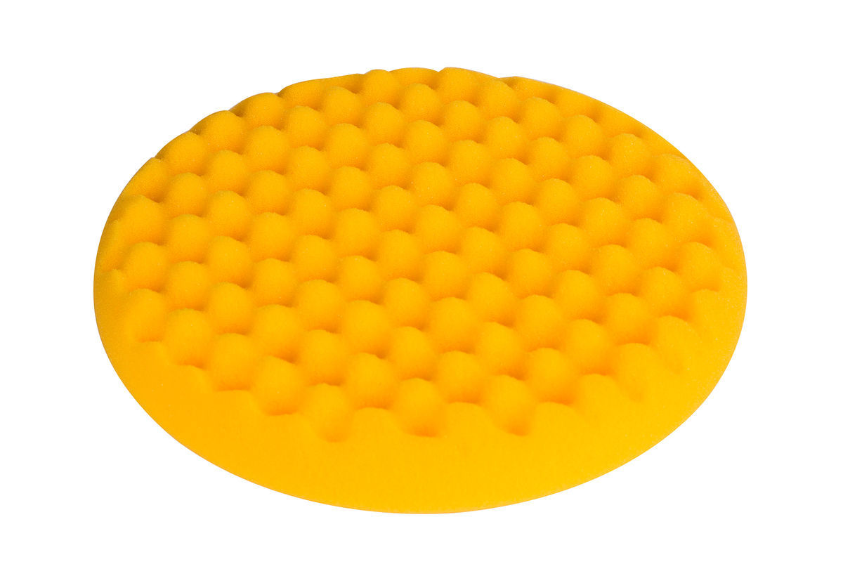 Polishing Foam Pad Yellow Waffle Ø 180 mm