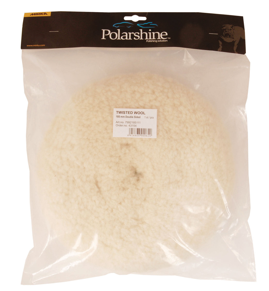Flätad ull  180 mm Dubbelsidig