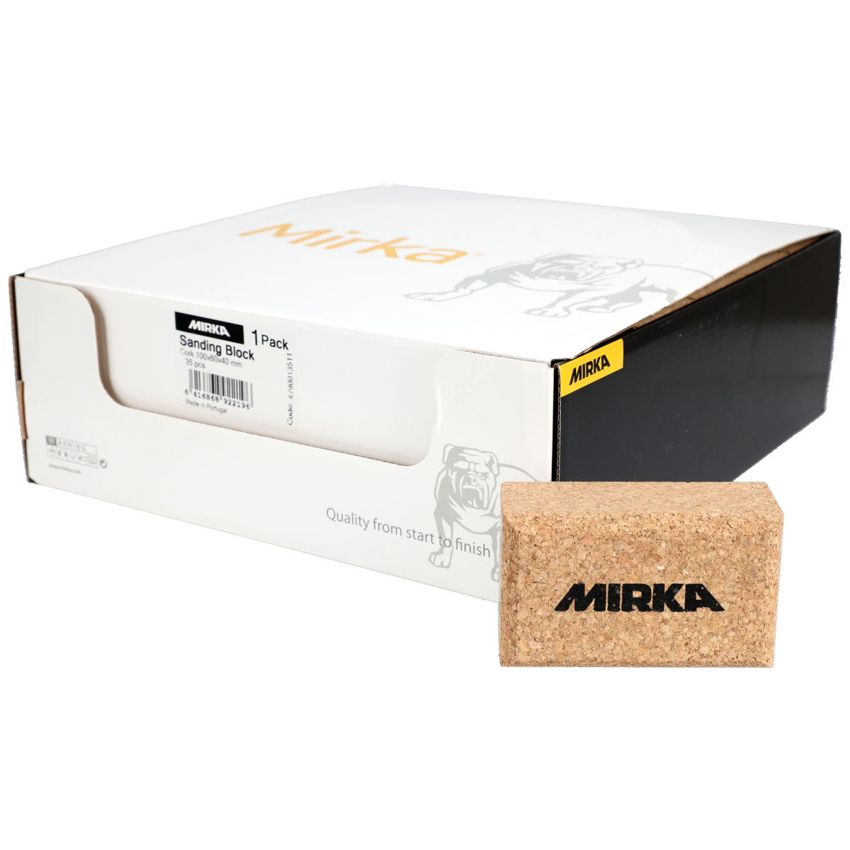Sanding Block Cork 100 x 60 x 40 mm in Display