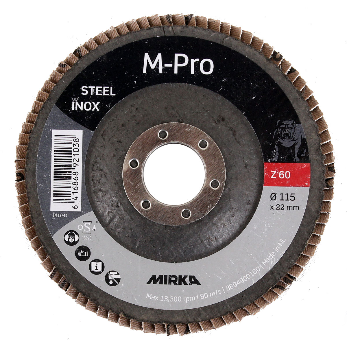 Lamellskiva M-PRO 115x22mm Inox ZIR