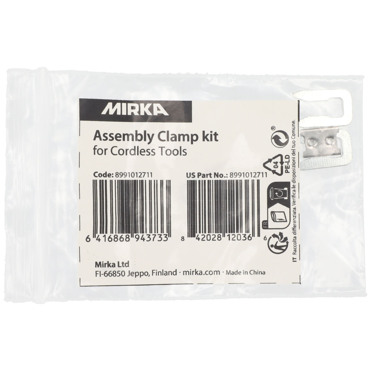 Montageklemmen voor accugereedschap, 2/pack