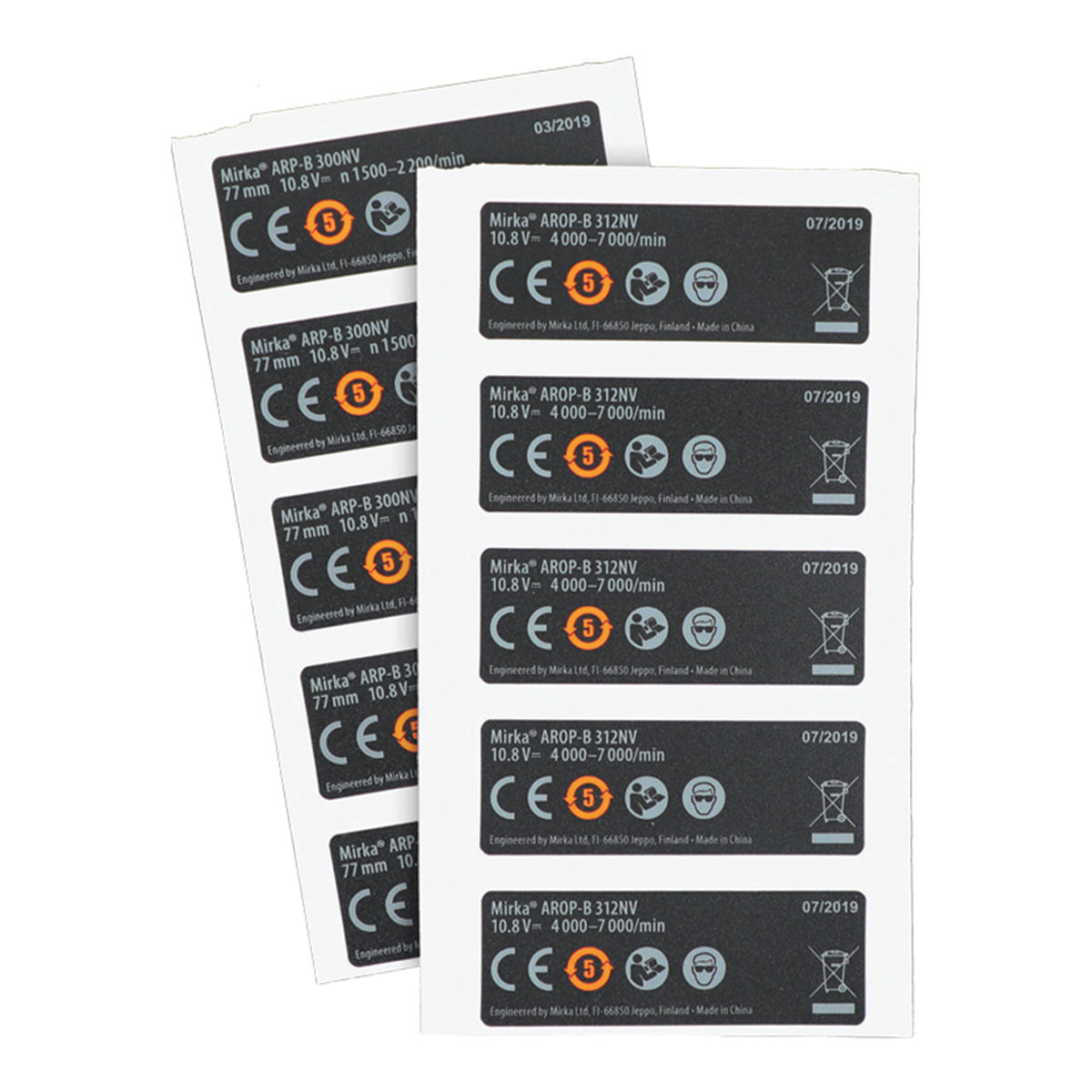Type Label kit for AROP-B/ARP-B