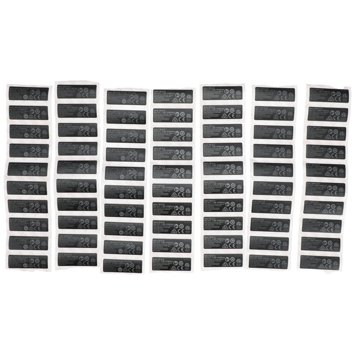 Type Label kit (US/CA) for Cordless Tools