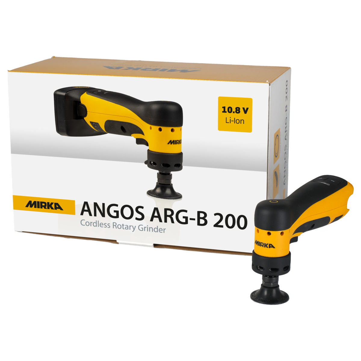 Mirka® ANGOS ARG-B 200 Ø 55 mm max 12V 5.0Ah meuleuse à renvoi d’angle sur batterie