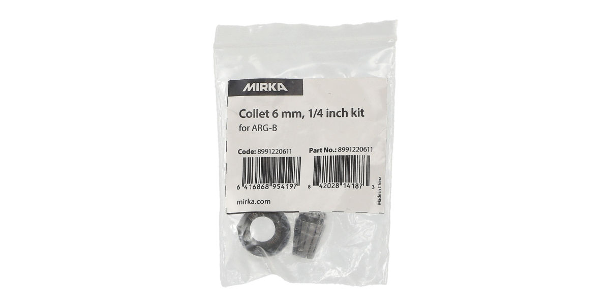 Collet 6 mm, 1/4 inch kit for ARG-B