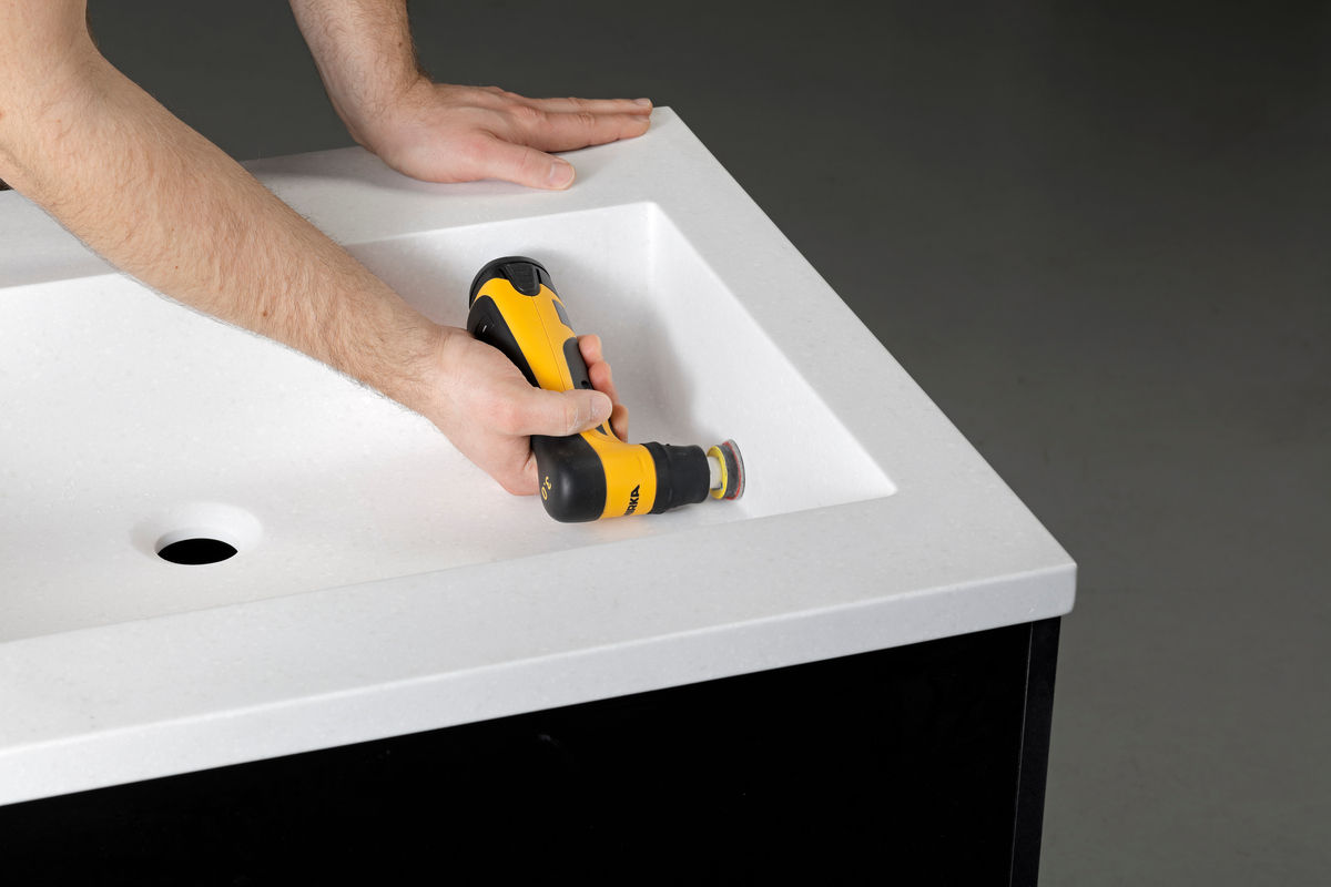 Mirka AOS130-B 1.25" Angled Orbital Battery Sander, 3mm orbit