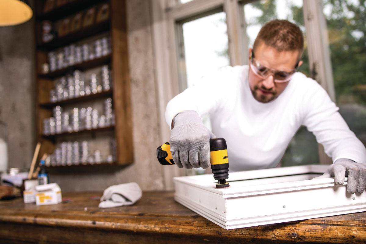 Mirka AOS130-B 1.25" Angled Orbital Battery Sander, 3mm orbit