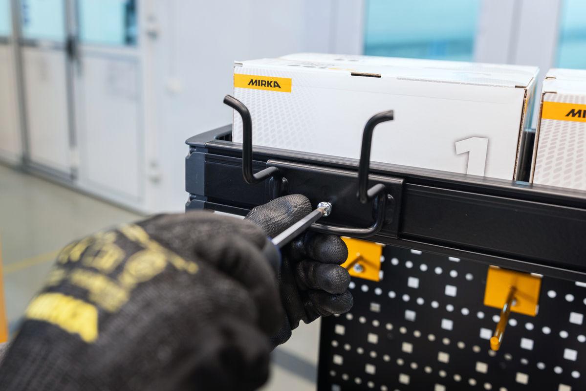 Support Mirka® DEROS RS/POLAROS pour chariot et station de travail