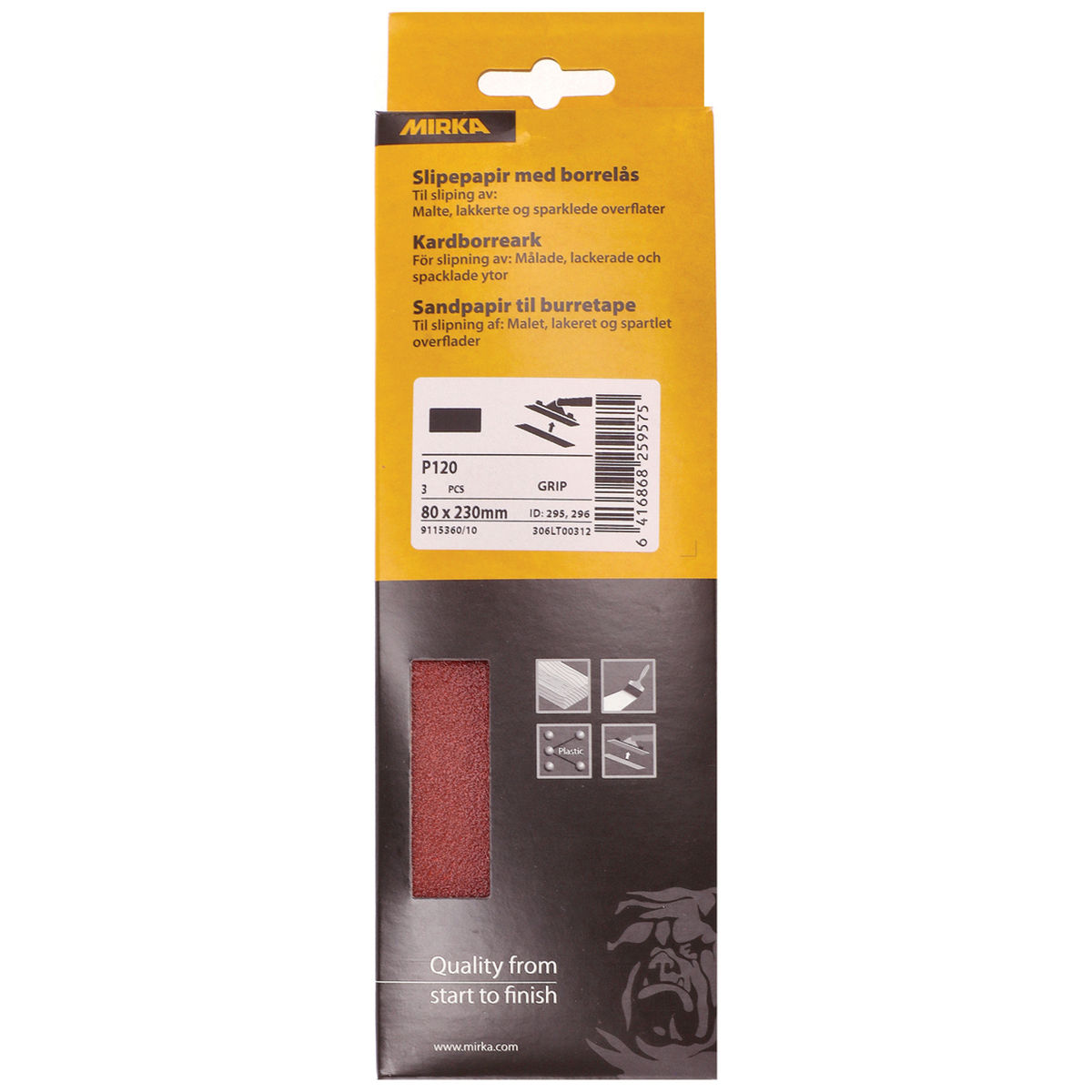 Brusný pás Red 80 × 230 mm, suchý zip