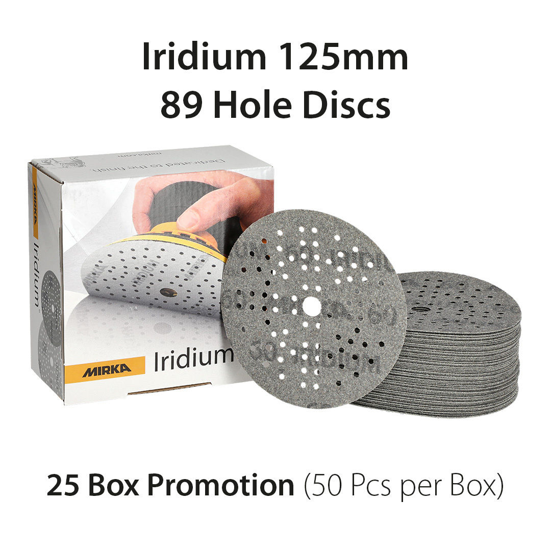 Iridium 125mm Discs 50/Pack 89H 25 Box Deal (1250 pcs)