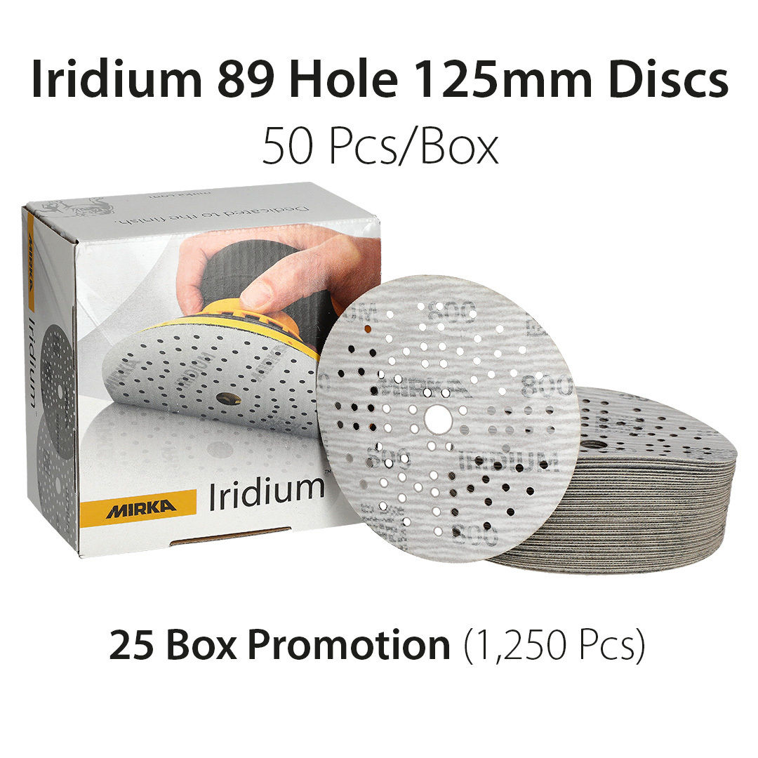 Iridium 125mm Discs 50/Pack 89H 25 Box Deal (1250 pcs)