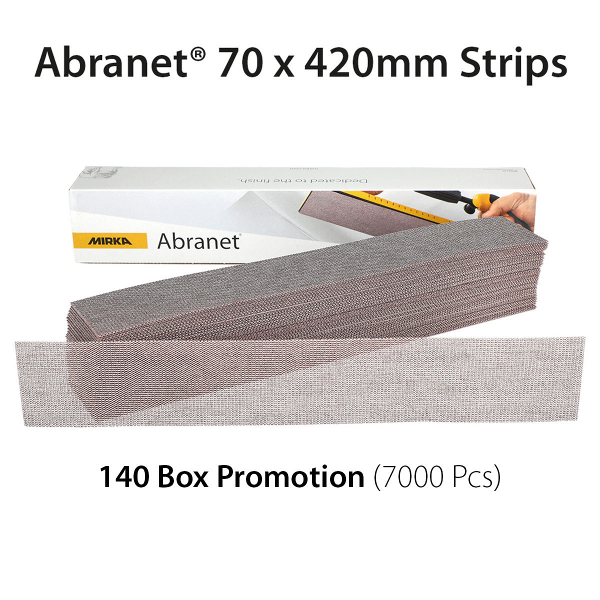 UK KIT Abranet 70x420mm Strip 140 Box Promotion (7000 Pcs)
