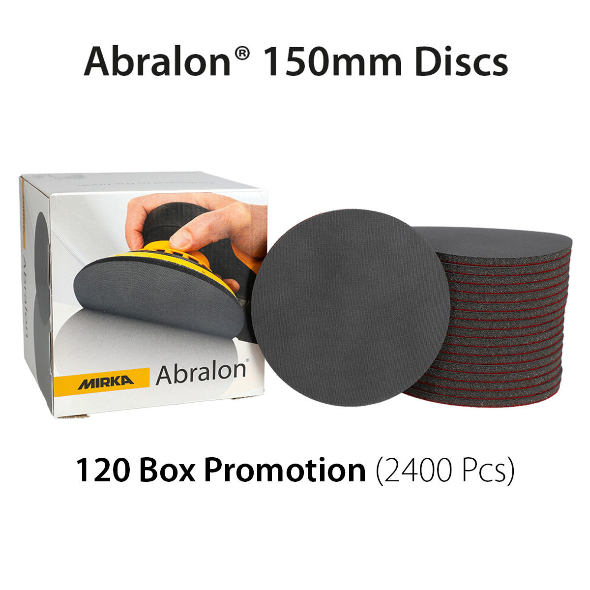 UK KIT Abralon 150mm Discs 120 Box Promotion (2400 pcs)
