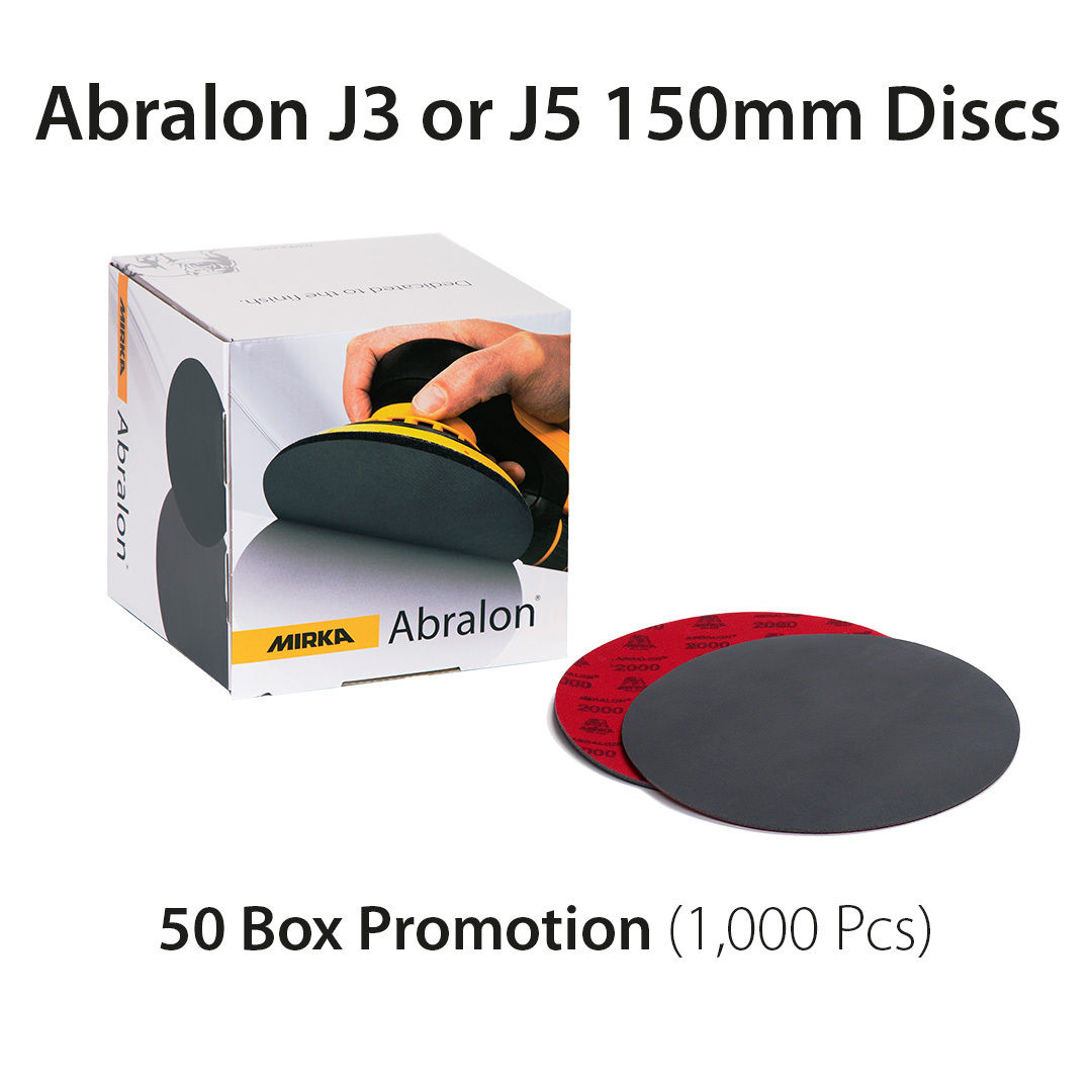 Abralon J3 or J5 150mm Disc 50 Box Promotion (1000 Pcs)