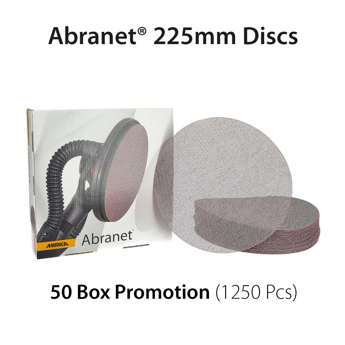 UK KIT Abranet 225mm Discs 5 unit Promotion (1250 pcs)