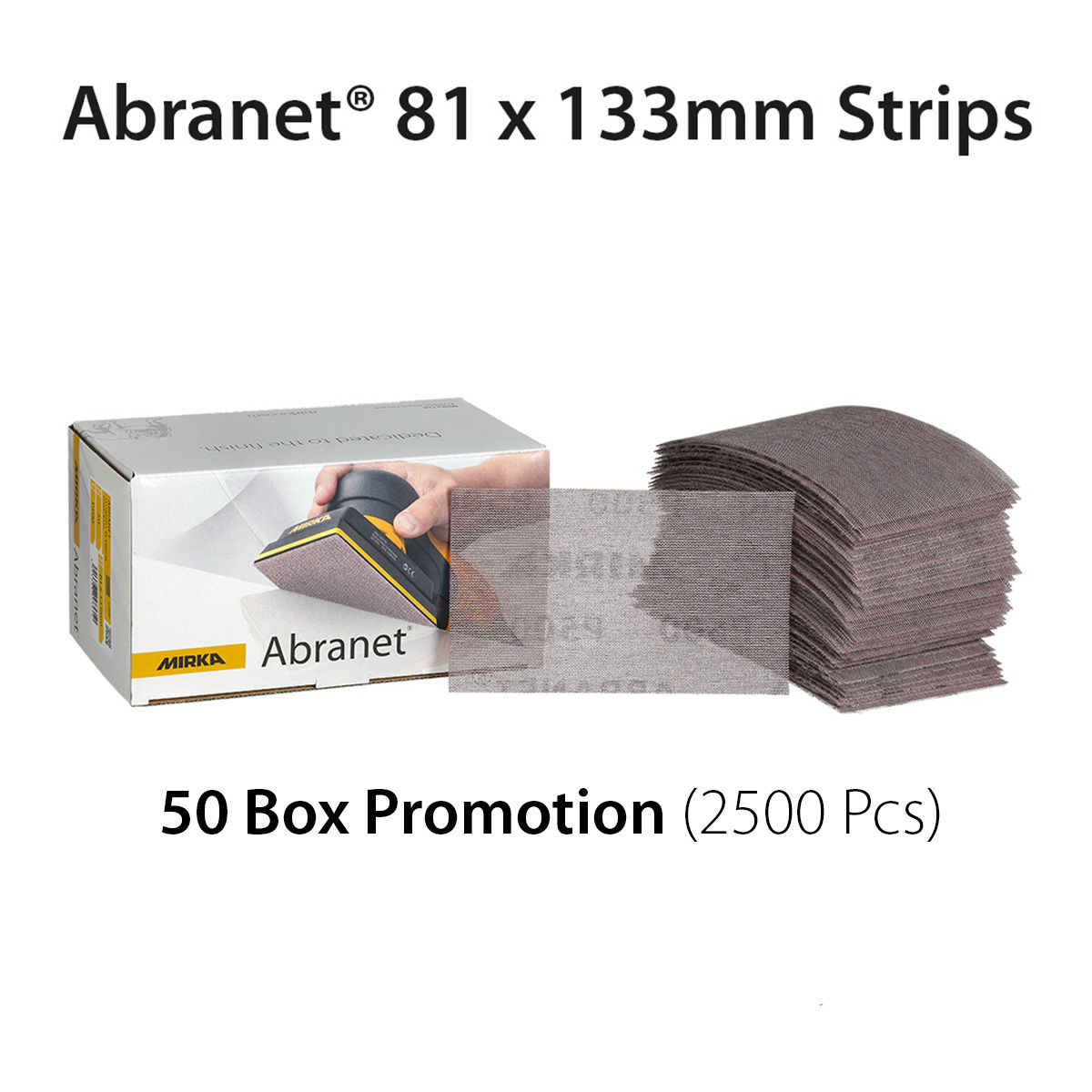 UK KIT Abranet Strips 81x133mm 50 Box Promotion (2500 pcs)