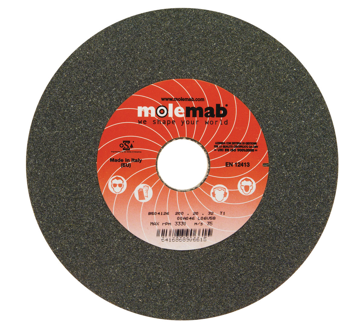 Grinding Wheel Straight A46 L6V Grey