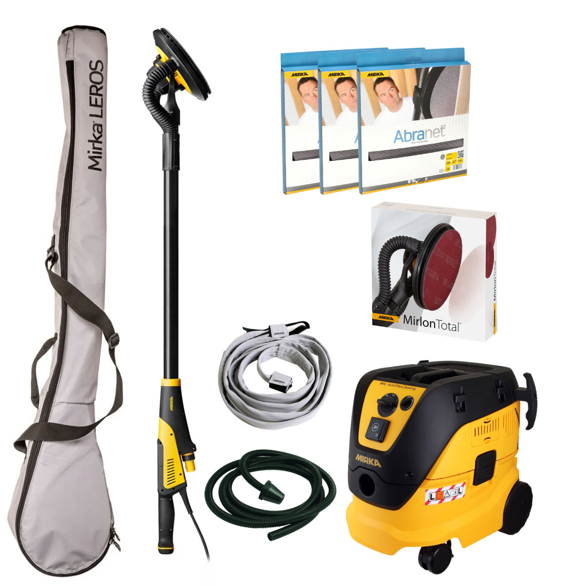 LEROS set Abranet®/Mirlon met stofzuiger (30L)