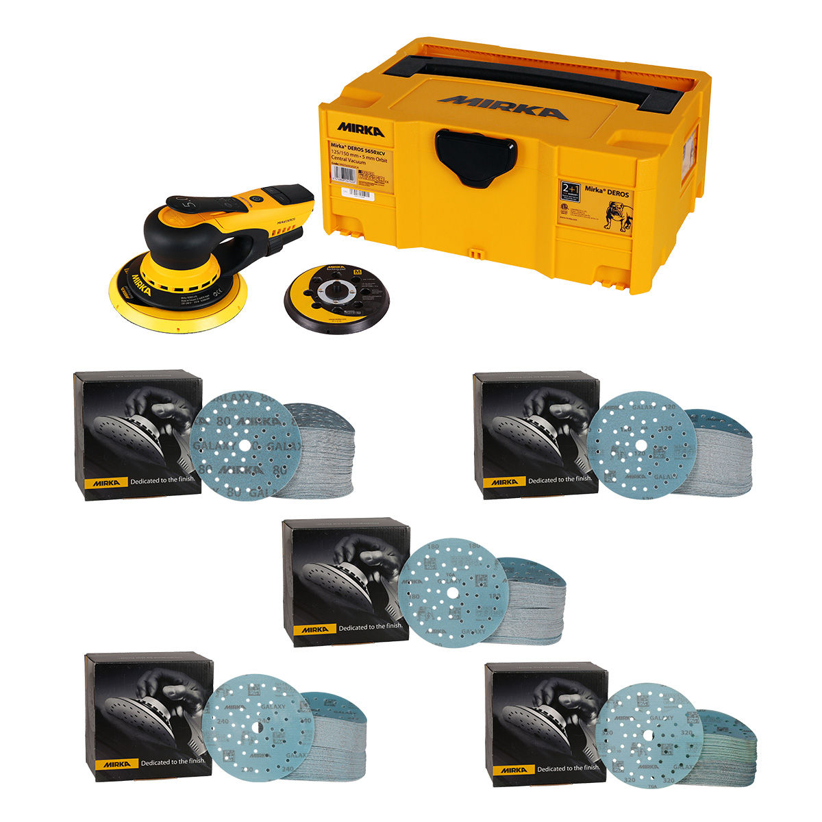 Mirka DEROS 125/150mm 230V Galaxy Solution Kit - Mirka