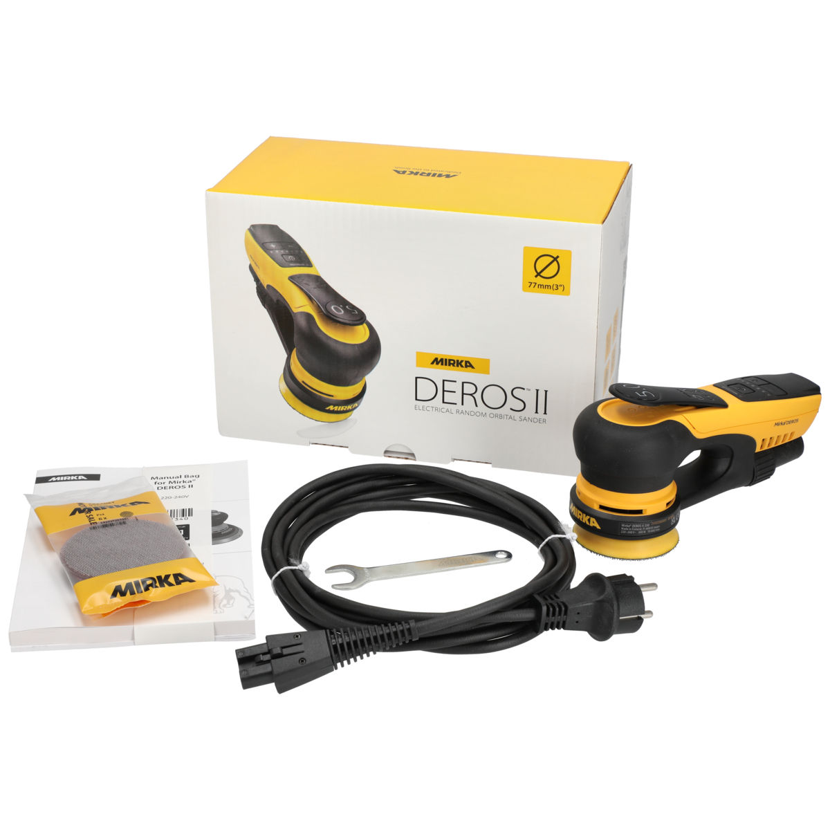 Mirka® DEROS II 350 EU Ø 77 mm, orbit 5.0 mm