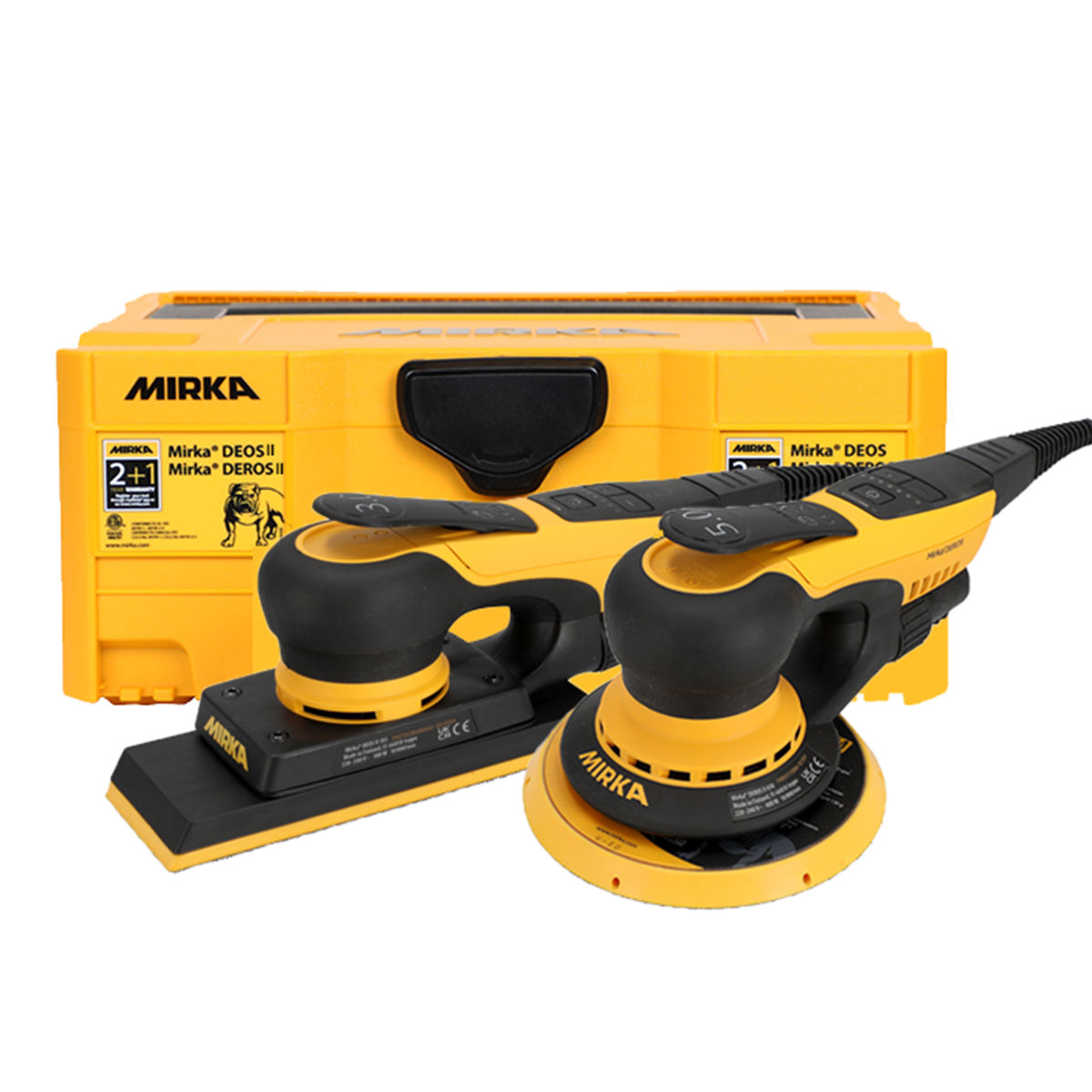 Mirka® DEROS II 650 + DEOS II 383 i Plastboks
