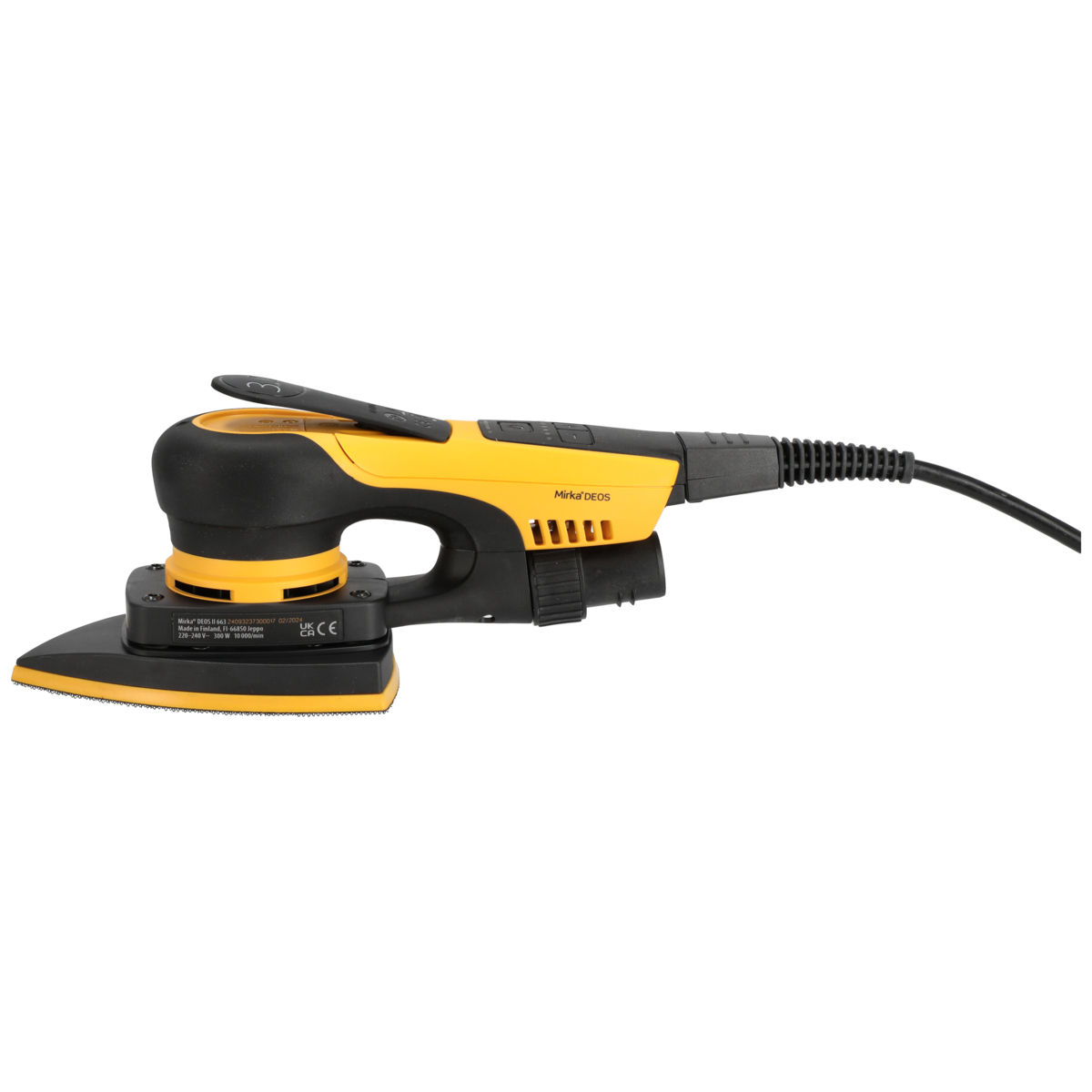 Mirka® DEOS II 663 EU Delta 100 mm x 152 mm x 152 mm, orbit 3.0 mm