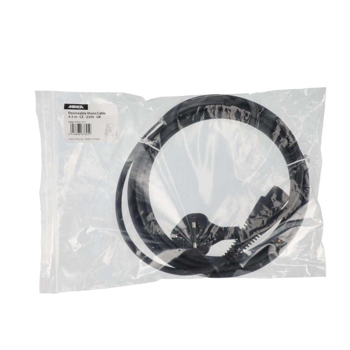 Rewireable Mains Cable 4,3m 230V UK