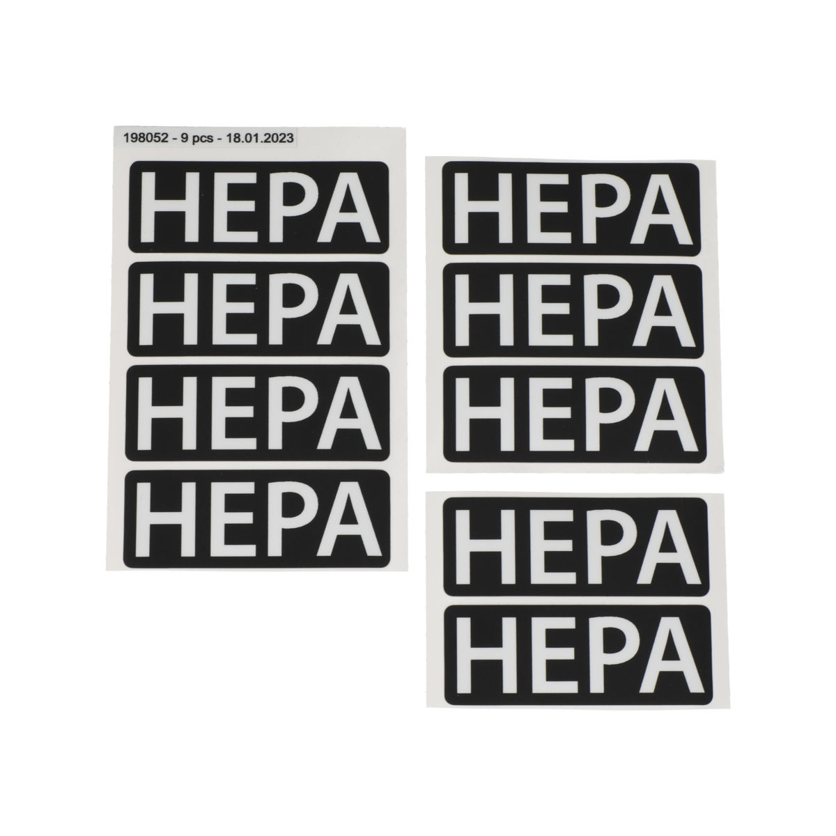 HEPA Label for DEXOS