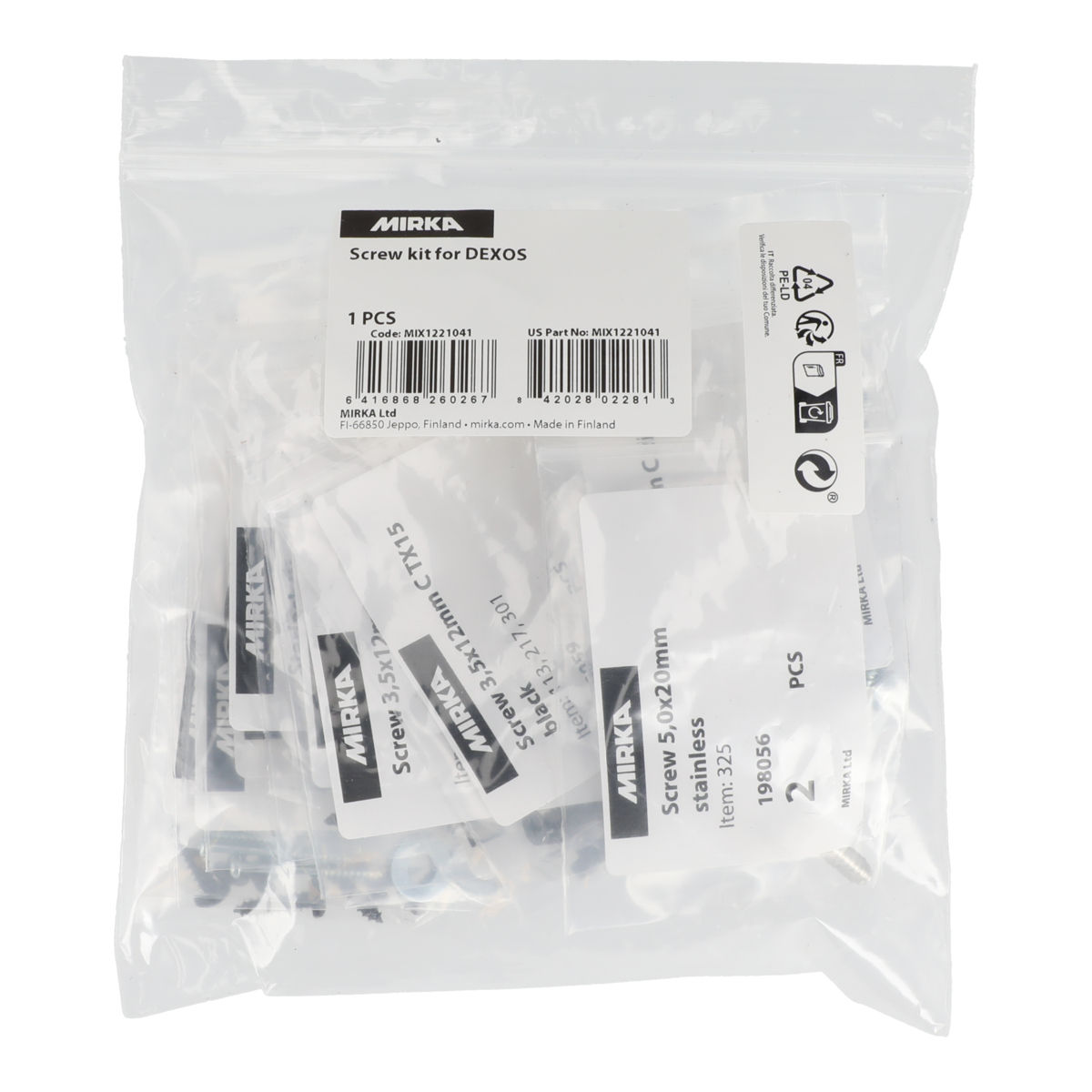 Screw kit for DEXOS